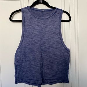 Lululemon Cardio Tank Top Squad in blue heather. Size 4. No tag.